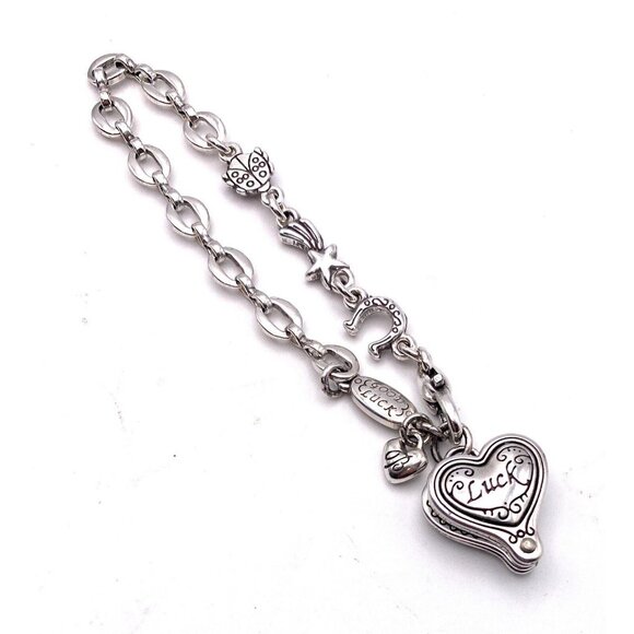 Brighton Good Luck Shamrock Closing Heart Love Faith Life Red Lady Bug Bracelets - Picture 4 of 4